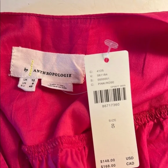 ANTHROPOLOGIE PUFF-SLEEVE ROMPER DRESS New With Tags Size 8 - Picture 4 of 4